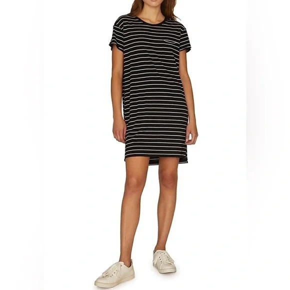Sanctuary Navy and White Striped T-shirt Dress - Picture 7 of 8
